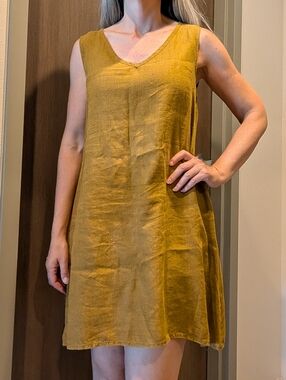 FLAX easy linen shift dress P S